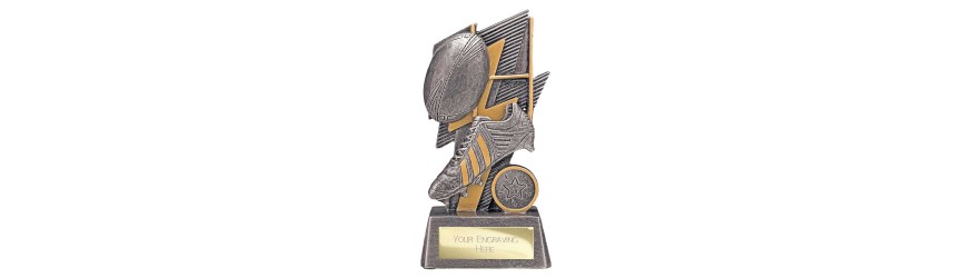 STRIKE BOLT RUGBY AWARD - 3 SIZES - 13CM TO 17CM STRIKE BOLT RUGBY AWARD - 3 SIZES - 13CM TO 17CM
